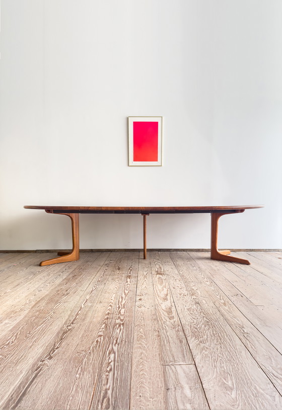 Image 1 of Large Mid Century Modern Danish Oval Dining Table in Teakwood