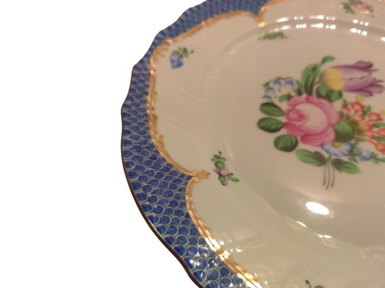 Image 1 of Rari piatti da portata Herend Blue Fishscale (VHB) - Coppia di 2