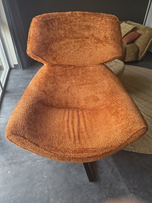 Poltrona Het Anker Big William | Sedia girevole arancione di lusso.