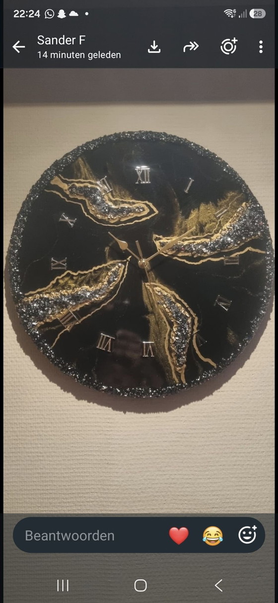 Esclusivo Orologio da Parete Geode (40 cm) – Nero e Oro – Altro (photo 4 of 5)