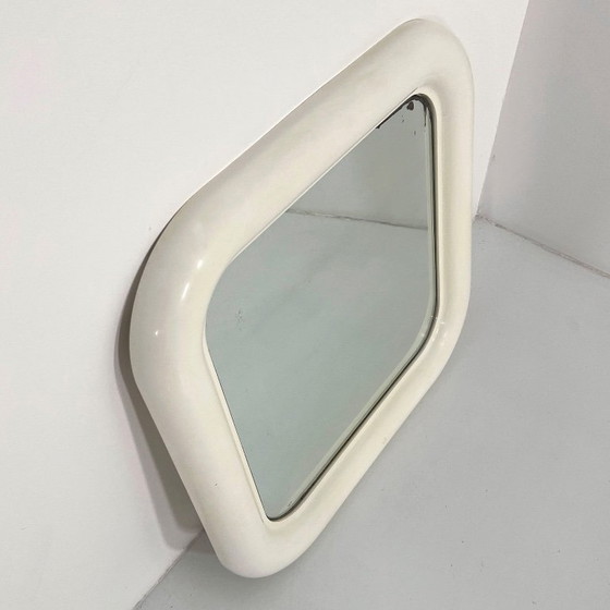 Image 1 of White Delfo Mirror by Sergio Mazza for Artemide, 1970s