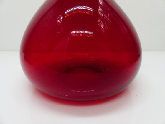 Image 1 of Dame jeanne en verre rouge rubis – grand format – 48 cm