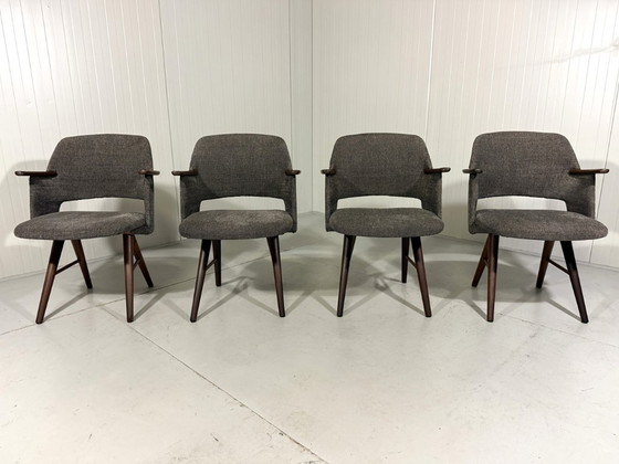 Image 1 of 4 X sillas de comedor Cees Braakman FT30 Pastoe, Países Bajos 1950