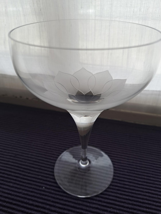 Image 1 of 19x Vintage Lotus Flower Crystal Glass Rosenthal