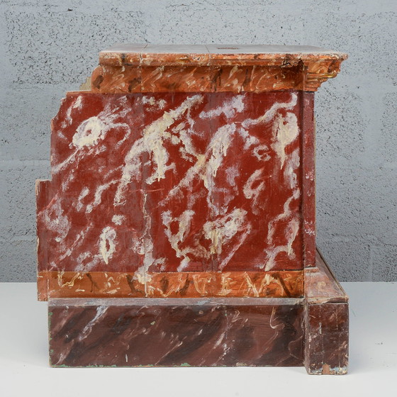Sgabello laccato del XVIII secolo con base rossa e verde – Sgabelli, Legno, Klassiek (photo 7 of 15)