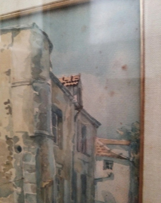 Watercolor by Stanley Inchbold, Chaumont (Haute-Marne), 1918 – Paintings & Drawings, Glass, Paper (photo 5 of 11)