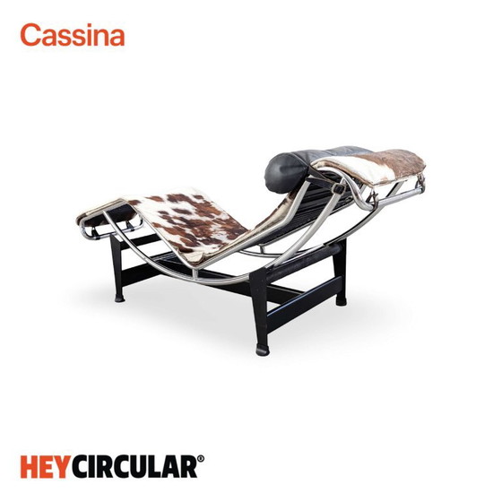 Originale Cassina LC4 Chaise Longue Vintage Le Corbusier Pelle di Mucca, Sedie da camera, Cromo, Multicolore (foto 4 di 15)