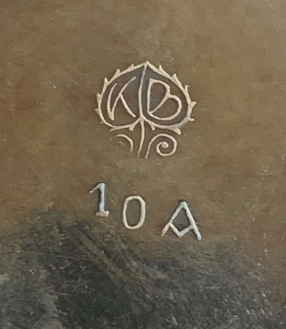 Image 1 of Posacenere Art Déco, modello 10 A, Karl Bayer, Monaco di Baviera, Art Nouveau, ottone