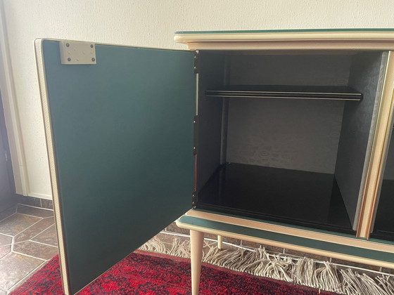 Image 1 of Credenza italiana di metà secolo con specchio — di Umberto Mascagni (anni '50-'60)