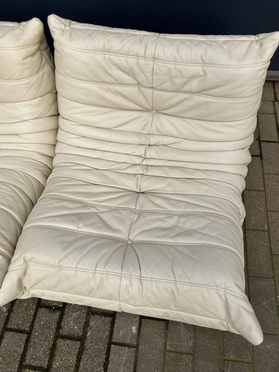 Image 1 of 100% authentic Ligne Roset Togo 1.2z & corner in beige leather