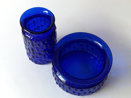Sea Glasbruk Kosta Zweden - Vaso e ciotola blu - anni '60 – Vasi (photo 4 of 5)