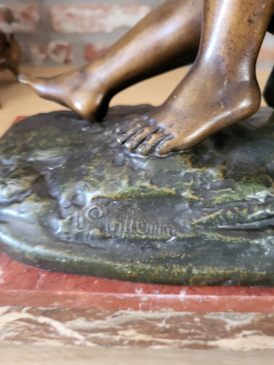 Image 1 of Juego de relojes franceses antiguos de 3 piezas (aprox. 1890-1910) – Signé Guillemin