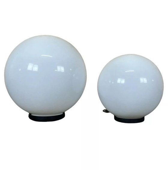 Image 1 of 2x 60s 70s ball lamp floor lamp Acrilico PMMA Made in Italy Design 60s