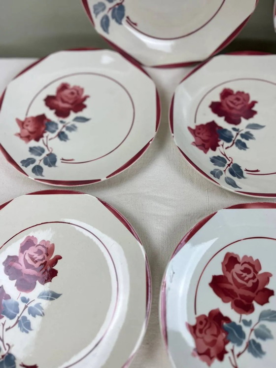 Antike Dessertteller – Geschirr, Porcelain, Art Deco (photo 8 of 10)