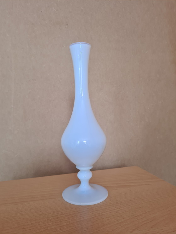 Empoli Italian Art Glass Vase, Handmade / Fait Main, Vintage 1950s 27 cm, Stella (photo 3 of 6)