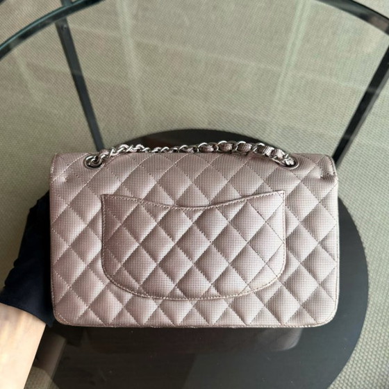Image 1 of Chanel Classic Flap Medium - Pixelated Calfskin Metallic Pink Silver Hardware Series 21