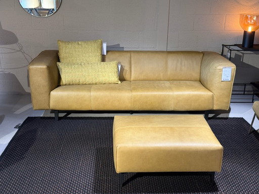 Fangbank und Pouf – Cartel Living, 3 5 zitsbanken, Leather