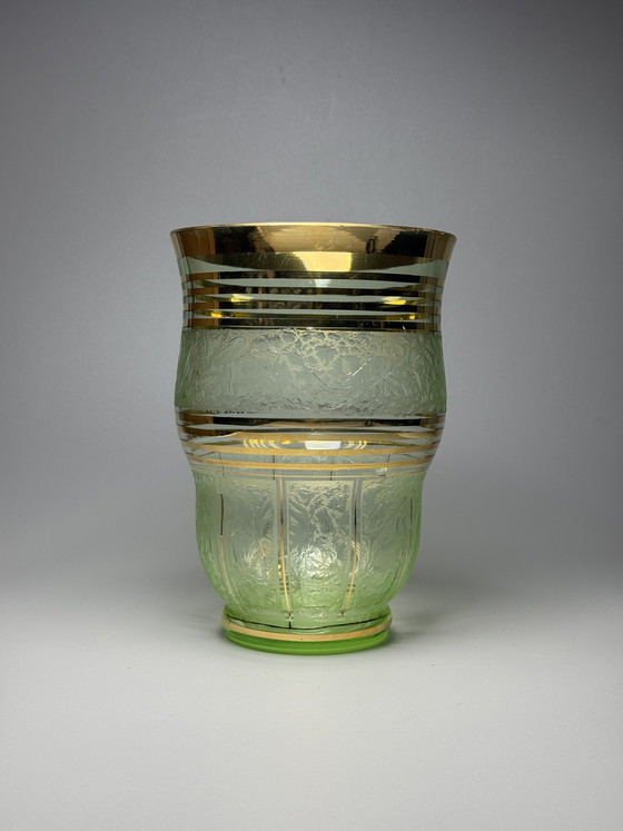 Image 1 of Art Deco “Ruby” Vase - by Paul Heller (signed) - De Rupel Boom, Belgium, ca. 1940s