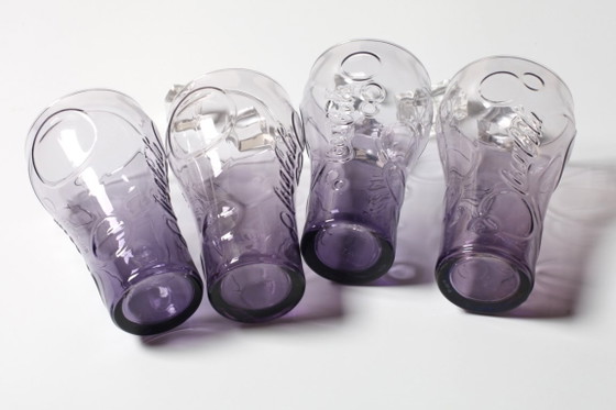Set of 4 Purple Coca-Cola Glasses / Luminarc for McDonald's / France – Glass & Decanter (photo 2 of 7)