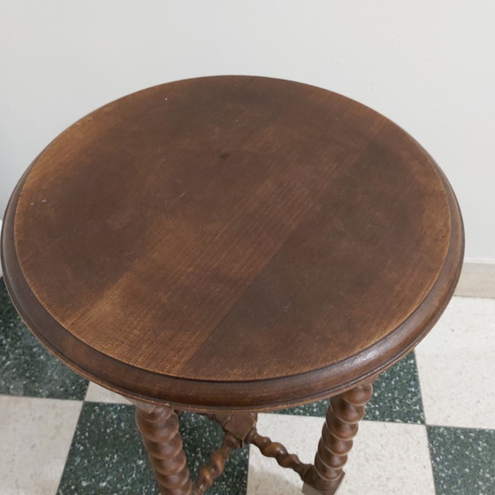 Image 1 of Antiek eikenhout bijzettafel 1900 Jacobean stijl 