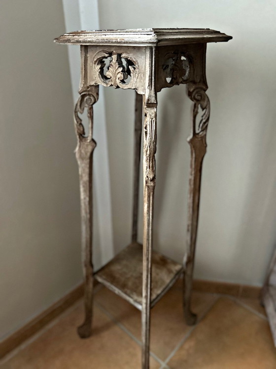 Sellette antica patinata – Stile Art déco – Fascino e autenticità – Console, Legno (photo 3 of 12)
