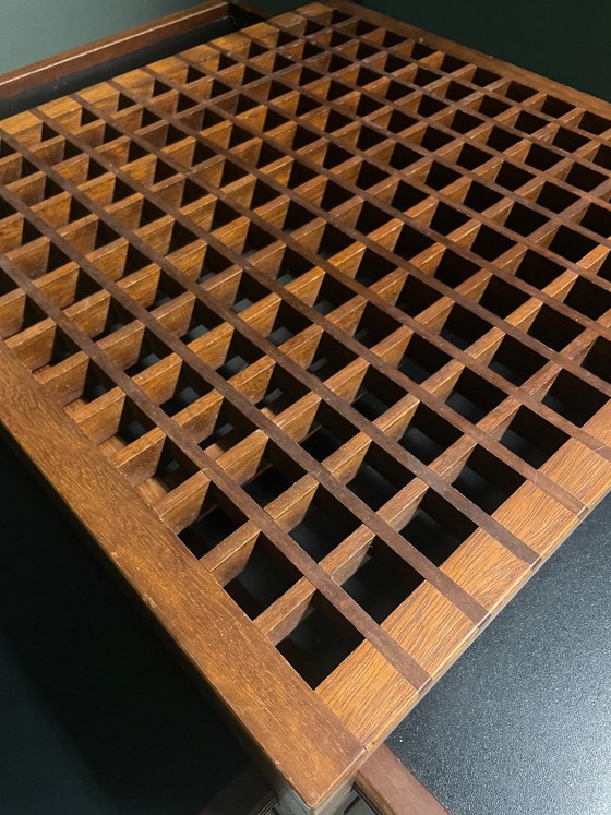 TAVOLINO VINTAGE 'TETRA' DI BERNARD VUARNESSON PER BELLATO, ANNI '70, Armadi contenitori, Legno, Marrone (foto 6 di 8)