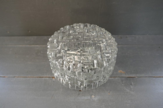 Plafoniera di design vintage in vetro strutturato trasparente – Plafoniere, Metallo (photo 12 of 15)
