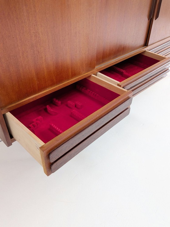 Image 1 of Dänisches Midcentury-Modern-Highboard aus Teakholz, 1960er Jahre