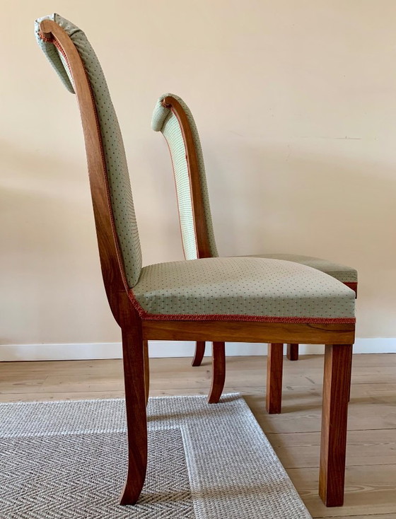 Image 1 of Two elegant, oak art deco chairs