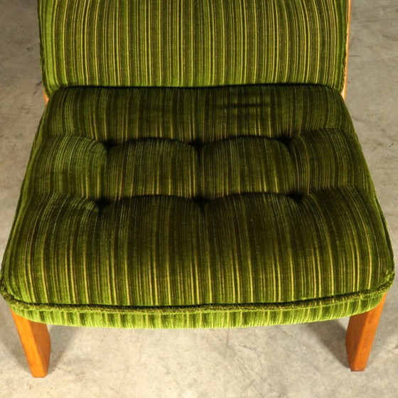 Image 1 of Vintage modular seating area/seating group – green velvet – 1970s