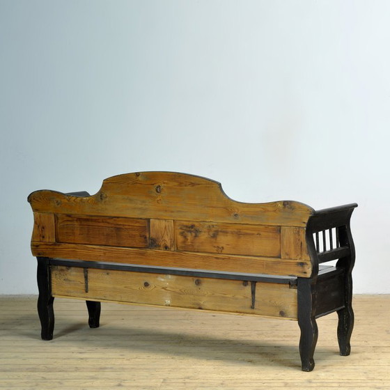 Image 1 of Antique pine drop-top bench, 1900s
