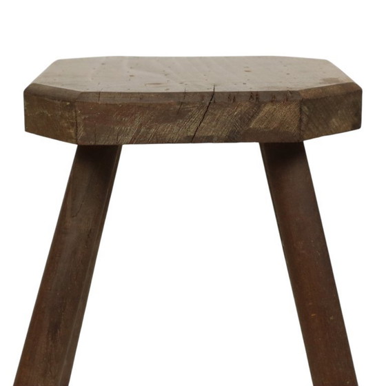 Image 1 of Alter rustikaler Hocker Brutalismus