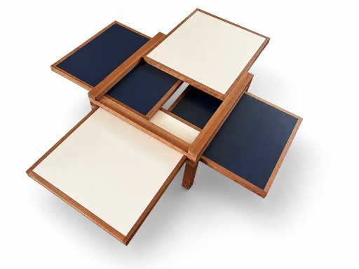 Table Modulable Hexa de Bernard Vuarnesson pour Bellato. 1980 – salontafels, Wood