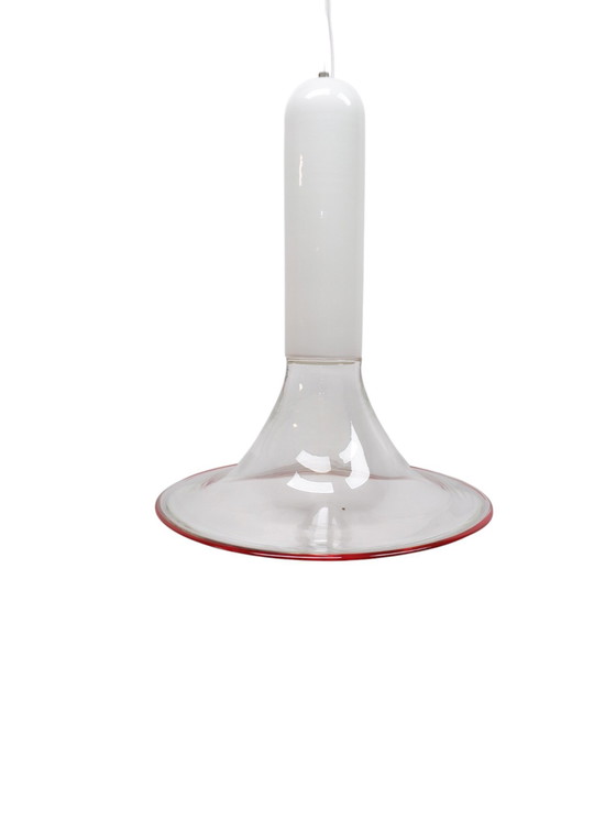 Image 1 of Murano glazen hanglamp van Leucos Italië, jaren 70