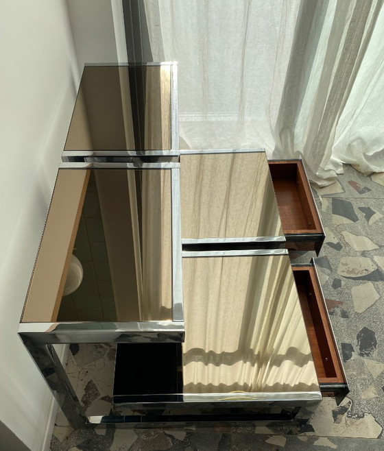 Pair of Vintage Bedside Tables – Chrome, Other (photo 6 of 12)