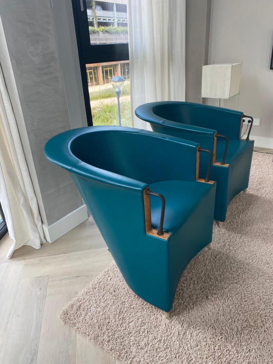Twee B&B Italia Fauteuils uit de Jaren 80 – Leather (photo 2 of 5)