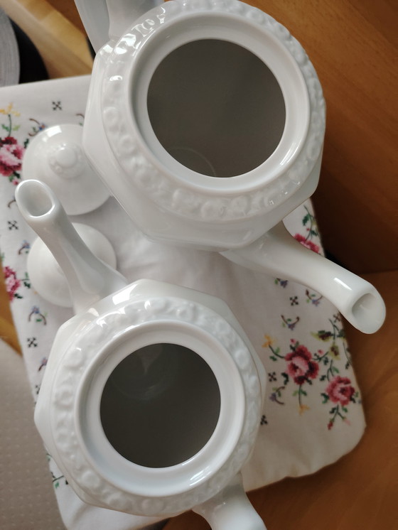 Image 1 of Set caffettiera e moka Rosenthal classic rose Maria white