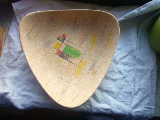 Prachtige vintage keramische kom uit de jaren 1950-1960 met Bauhaus-print, FOREEN? 333