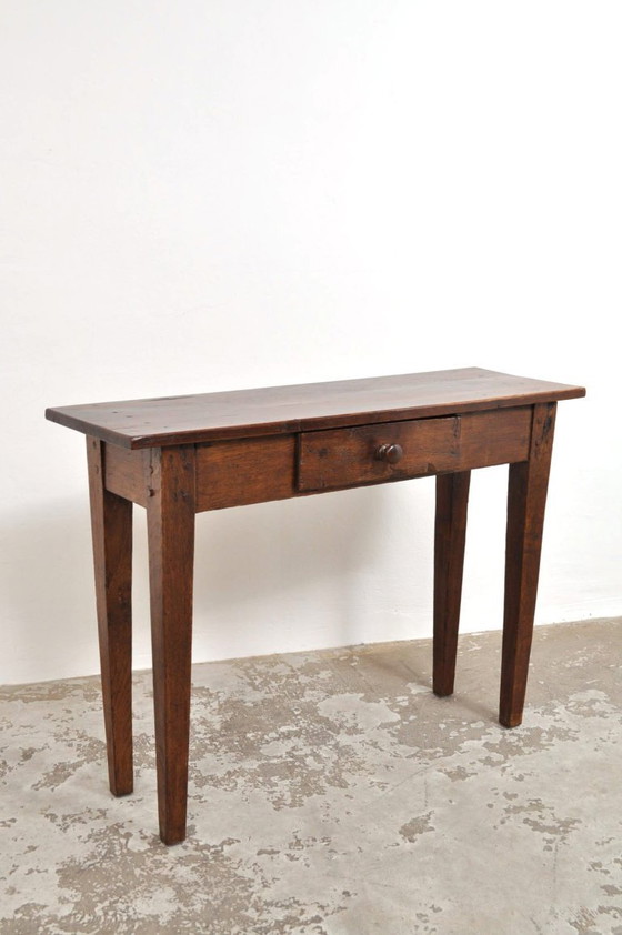 Image 1 of Antique oak side table, 1870s