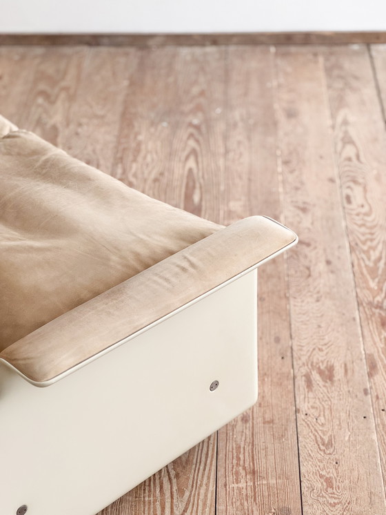 Image 1 of Mid-Century Modernes Lounge-Sofa aus Glasfaser und Wildleder von Dieter Rams für Vitsoe, Deutschland, 1960er Jahre