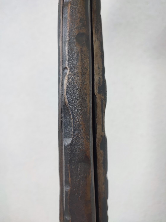 Image 1 of 1970S - cast iron - BRUTALIST lamp 