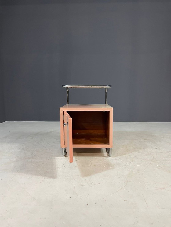 Image 1 of Kovona Bauhaus-stijl nachtkastje, 1950, Tsjecho-Slowakije