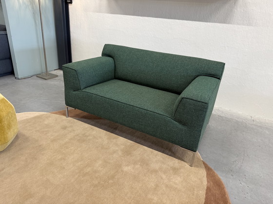 Image 1 of Design on Stock Bloq Loveseat Green fabric 