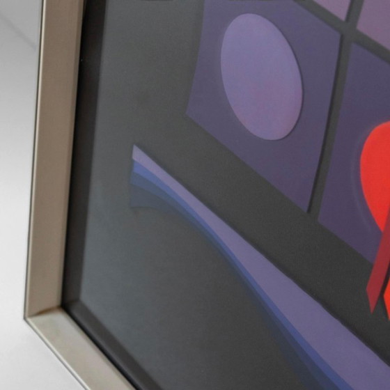 Image 1 of 1x 1980s Italian Modern Art Collage Poster by Angela Trapani