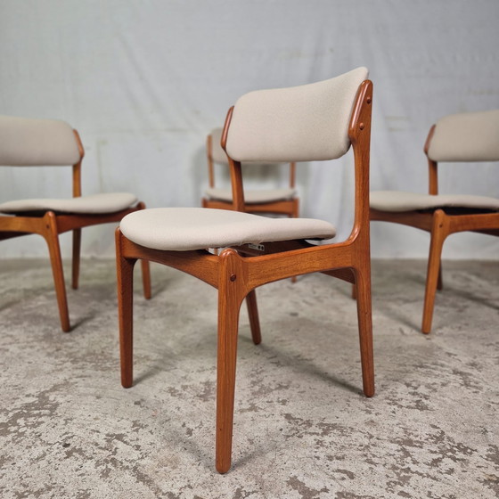 Image 1 of 4x Erik Buch model 49 dining chair, Vintage Danish teak 60's