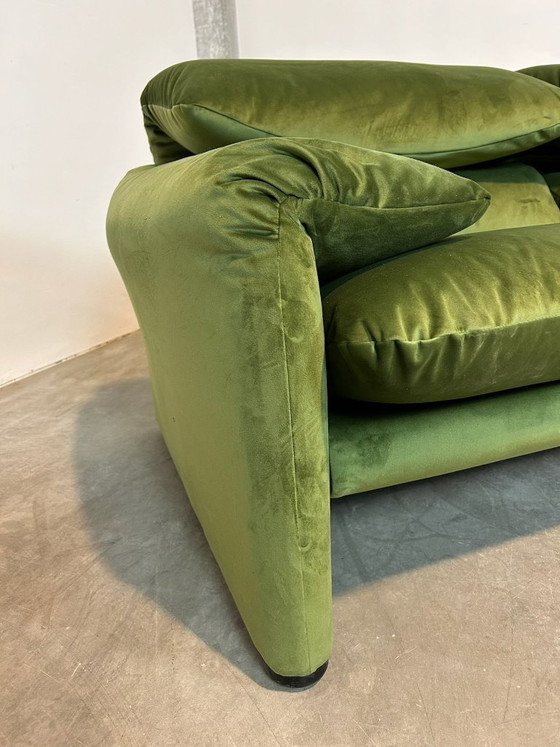 Image 1 of Cassina - Vico Magistretti - Canapé - Maralunga - Velours - Retapissé