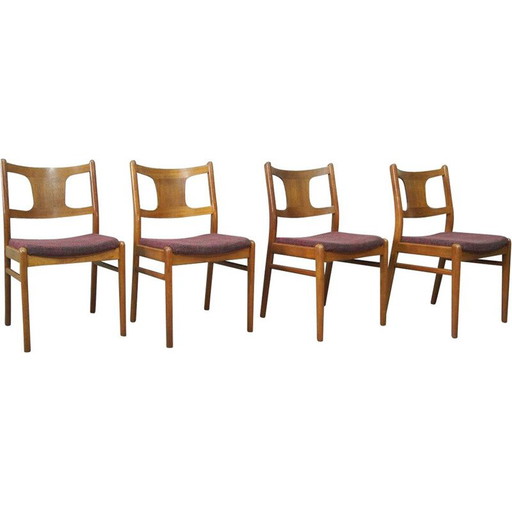 Set of 4 vintage Teak Dining Chairs Danish 1960s