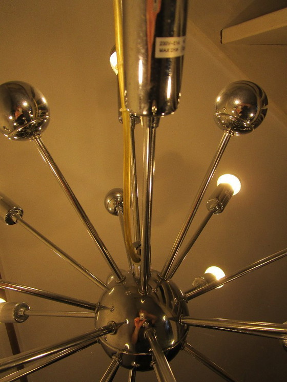Image 1 of Sputniklamp Spoetniklamp Vintage Space Age 12 reflector lampjes.
