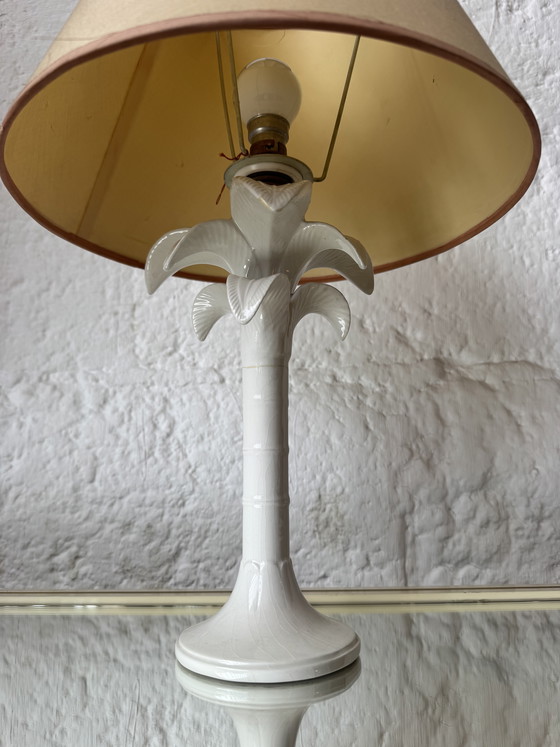 Image 1 of Tommaso Barbi ceramic palm tree lamp, 1960s