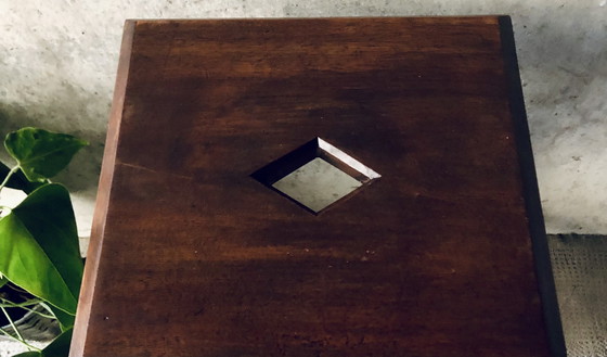 Image 1 of Mid-Century 20th Century Oak Stool or Side Table